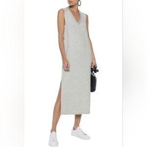 rag & bone Soft Heather Gray V-Neck Sleeveless Midi Comfy Dress I Small